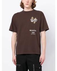 T-shirt à col rond imprimé marron foncé Reese Cooper® 