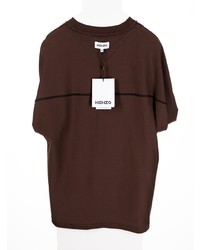 T-shirt à col rond imprimé marron foncé Kenzo