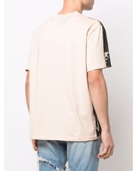 T-shirt à col rond imprimé marron foncé Just Cavalli