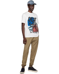 T-shirt à col rond imprimé marron foncé Paul Smith