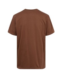 T-shirt à col rond imprimé marron Supreme