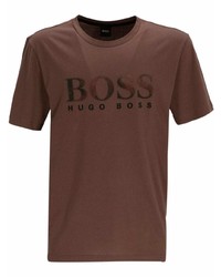 T-shirt à col rond imprimé marron BOSS HUGO BOSS