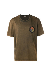 T-shirt à col rond imprimé marron Bottega Veneta