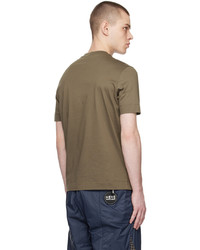 T-shirt à col rond imprimé marron Emporio Armani