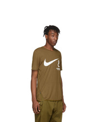 T-shirt à col rond imprimé marron Nike
