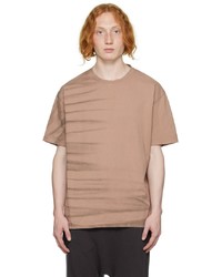 T-shirt à col rond imprimé marron FREI-MUT