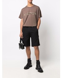 T-shirt à col rond imprimé marron Givenchy