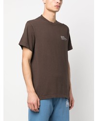 T-shirt à col rond imprimé marron Sporty & Rich