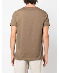 T-shirt à col rond imprimé marron Tommy Hilfiger