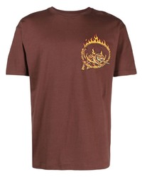 T-shirt à col rond imprimé marron MARKET