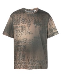 T-shirt à col rond imprimé marron Misbhv