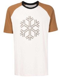 T-shirt à col rond imprimé marron OSKLEN