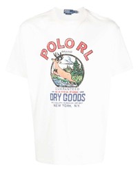 T-shirt à col rond imprimé marron Polo Ralph Lauren