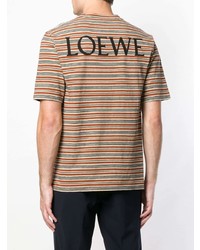 T-shirt à col rond imprimé marron Loewe