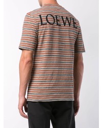 T-shirt à col rond imprimé marron Loewe