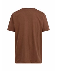 T-shirt à col rond imprimé marron Supreme