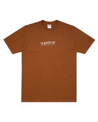 T-shirt à col rond imprimé marron Supreme