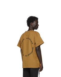 T-shirt à col rond imprimé marron Vyner Articles