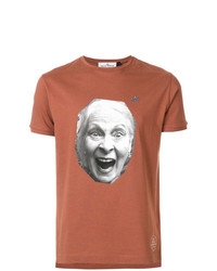 T-shirt à col rond imprimé marron Vivienne Westwood