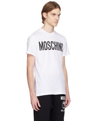 T-shirt à col rond imprimé marron Moschino