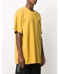 T-shirt à col rond imprimé moutarde Off-White