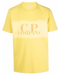 T-shirt à col rond imprimé moutarde C.P. Company