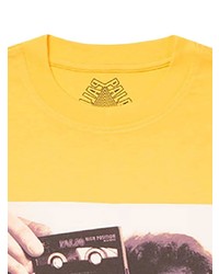 T-shirt à col rond imprimé moutarde Palace