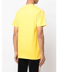 T-shirt à col rond imprimé moutarde Pleasures