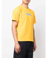 T-shirt à col rond imprimé moutarde Evisu