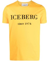 T-shirt à col rond imprimé moutarde Iceberg