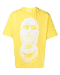 T-shirt à col rond imprimé moutarde Ih Nom Uh Nit
