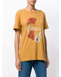 T-shirt à col rond imprimé moutarde Isabel Marant Etoile