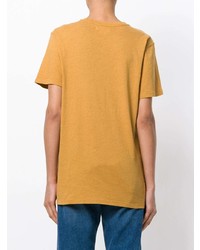 T-shirt à col rond imprimé moutarde Isabel Marant Etoile