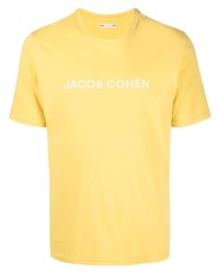 T-shirt à col rond imprimé moutarde Jacob Cohen