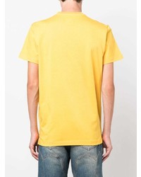 T-shirt à col rond imprimé moutarde DSQUARED2