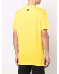 T-shirt à col rond imprimé moutarde Philipp Plein