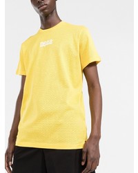 T-shirt à col rond imprimé moutarde DSQUARED2