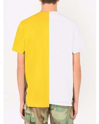 T-shirt à col rond imprimé moutarde Dolce & Gabbana