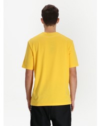 T-shirt à col rond imprimé moutarde BOSS