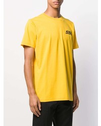 T-shirt à col rond imprimé moutarde Sss World Corp