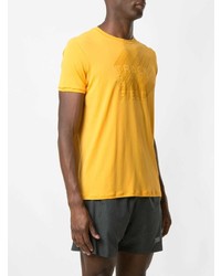 T-shirt à col rond imprimé moutarde Track & Field
