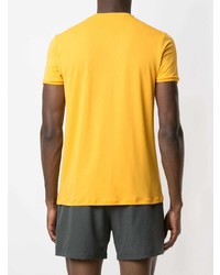 T-shirt à col rond imprimé moutarde Track & Field
