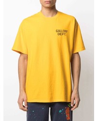 T-shirt à col rond imprimé moutarde GALLERY DEPT.