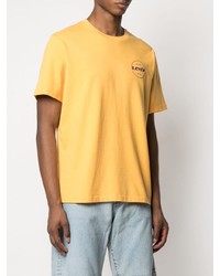 T-shirt à col rond imprimé moutarde Levi's