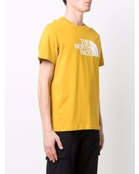 T-shirt à col rond imprimé moutarde The North Face