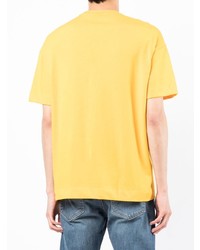 T-shirt à col rond imprimé moutarde Emporio Armani