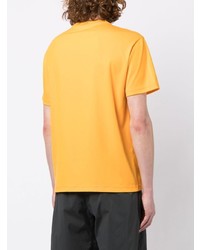 T-shirt à col rond imprimé moutarde Ea7 Emporio Armani