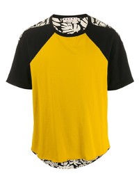 T-shirt à col rond imprimé moutarde Marni