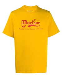 T-shirt à col rond imprimé moutarde Martine Rose