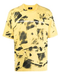 T-shirt à col rond imprimé moutarde Mauna Kea